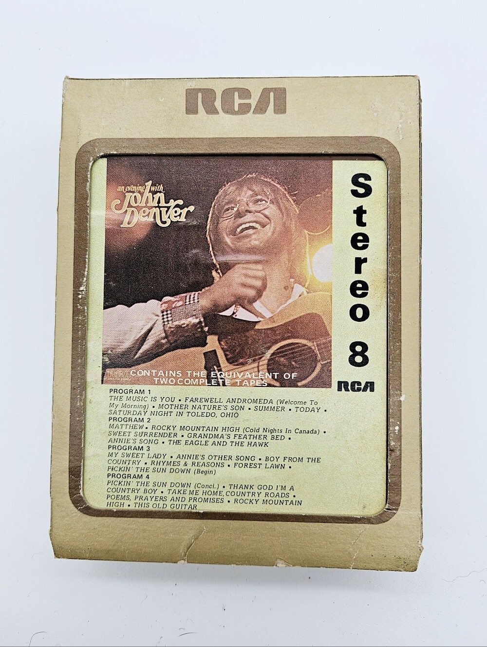VINTAGE | John Denver "An Evening With John Denver" 8track cassette tape
